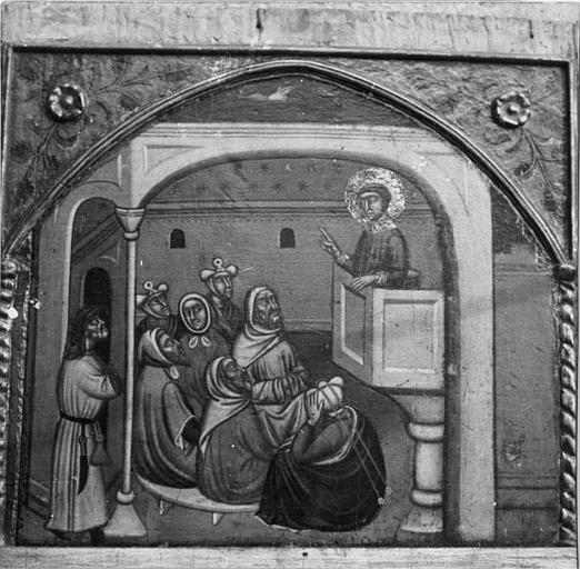 Tableau : 'Un saint prêchant', panneau peint - © Ministère de la Culture (France), Médiathèque du patrimoine et de la photographie (objets mobiliers), tous droits réservés