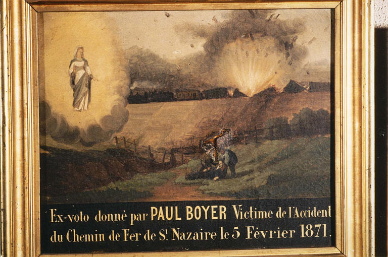Ex-voto : Paul Boyer, victime d'un accident de chemin de fer, huile sur toile, 1871 - © Ministère de la Culture (France), Médiathèque du patrimoine et de la photographie (objets mobiliers), tous droits réservés