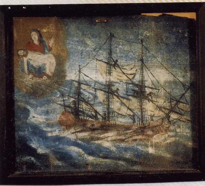 ex-voto 2 (cadre) : Tempête en mer, vue générale - © Ministère de la Culture (France), Médiathèque du patrimoine et de la photographie (objets mobiliers), tous droits réservés