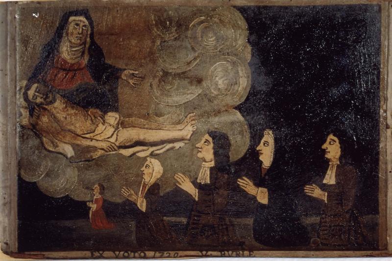 ex-voto 18 : Une famille reconnaissante à Notre Dame de Pitié (famille V. Burle), vue générale - © Ministère de la Culture (France), Médiathèque du patrimoine et de la photographie (objets mobiliers), tous droits réservés