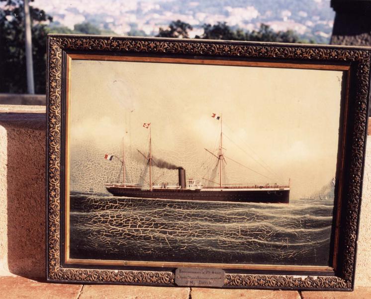 ex-voto 39 : Paquebot mixte des Messageries Maritimes LE NIGER, vue générale - © Ministère de la Culture (France), Médiathèque du patrimoine et de la photographie (objets mobiliers), tous droits réservés