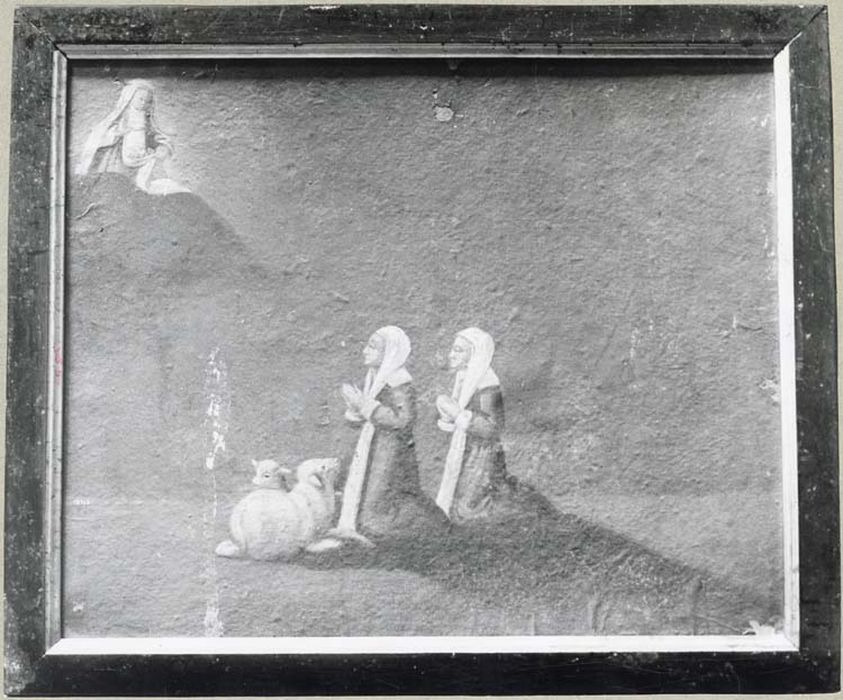 tableau ex-voto : Deux bergères à genoux gardant des moutons - © Ministère de la Culture (France), Médiathèque du patrimoine et de la photographie, diffusion GrandPalaisRmn Photo