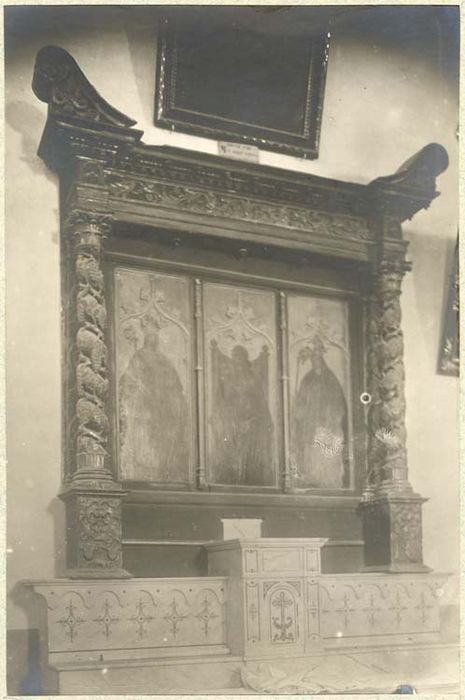 tableau (triptyque) : Christ bénissant (le)