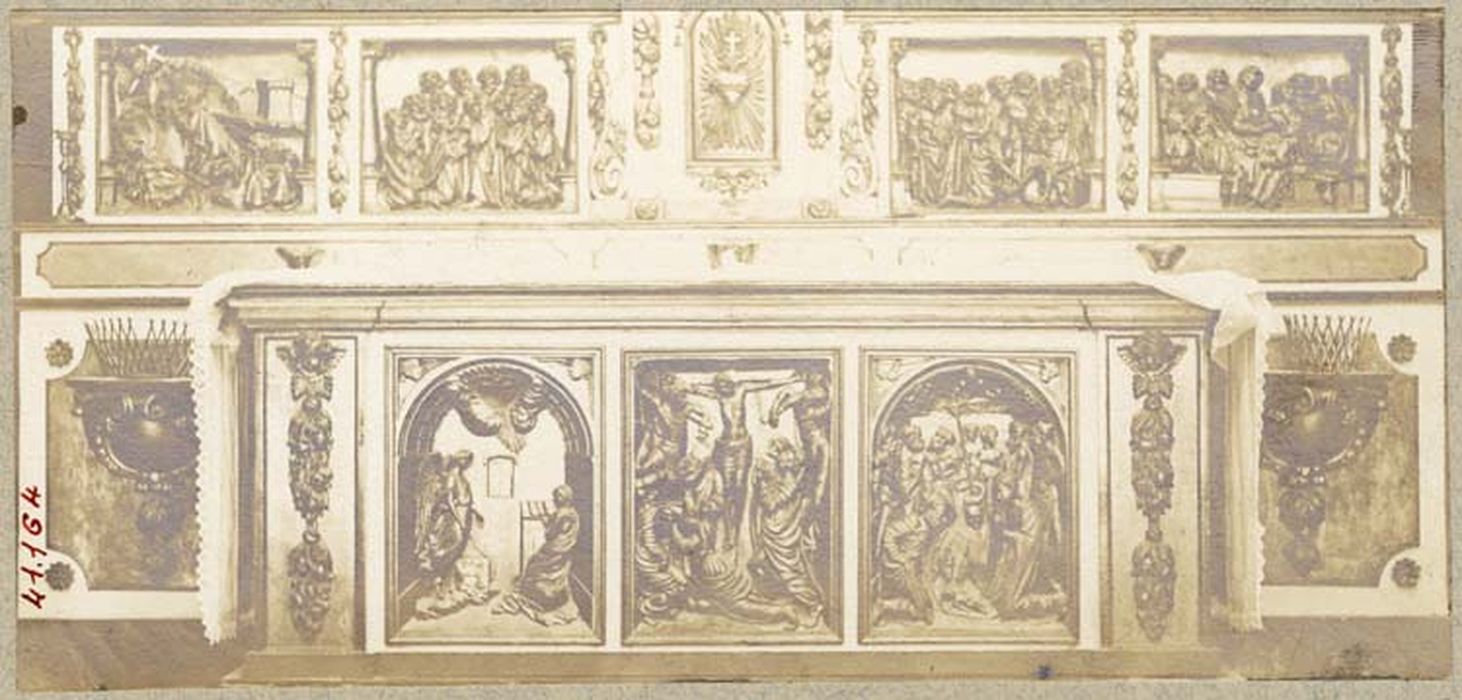 bas-reliefs : Scènes de la vie du Christ, gradin d'autel - © Ministère de la Culture (France), Médiathèque du patrimoine et de la photographie, diffusion GrandPalaisRmn Photo