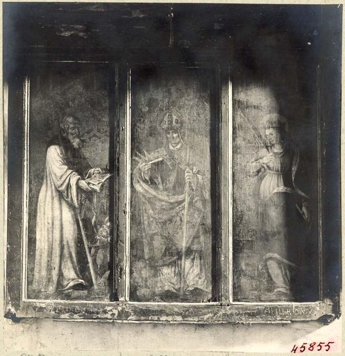 tableau (triptyque) : Saint Bernard, saint Clair et saint Théophile