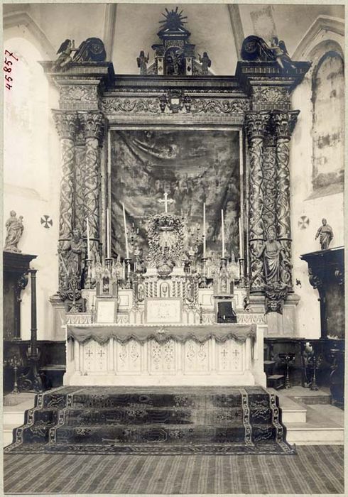 retable, tableau : le Christ remettant les clefs à saint Pierre