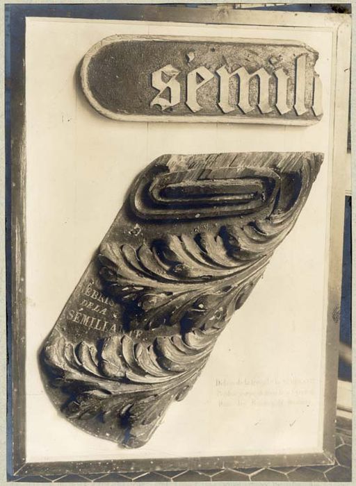 fragments de sculpture de la frégate la Sémillante