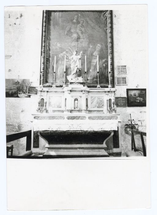 autel de la Vierge, tableau : Donation du Rosaire