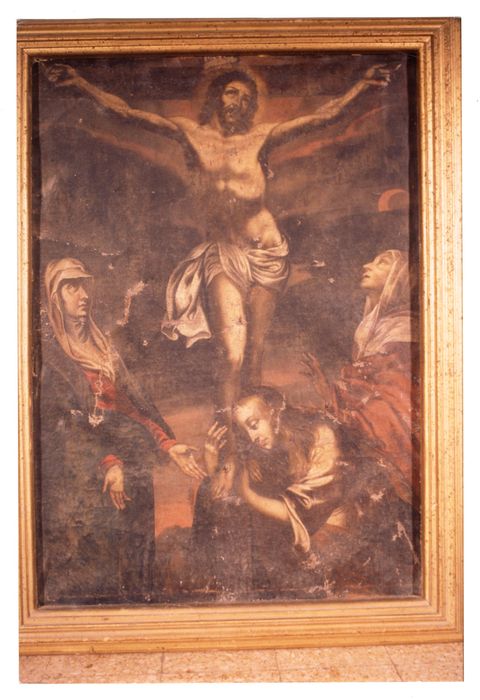 tableau : Crucifixion avec la Vierge, Madeleine et une sainte femme