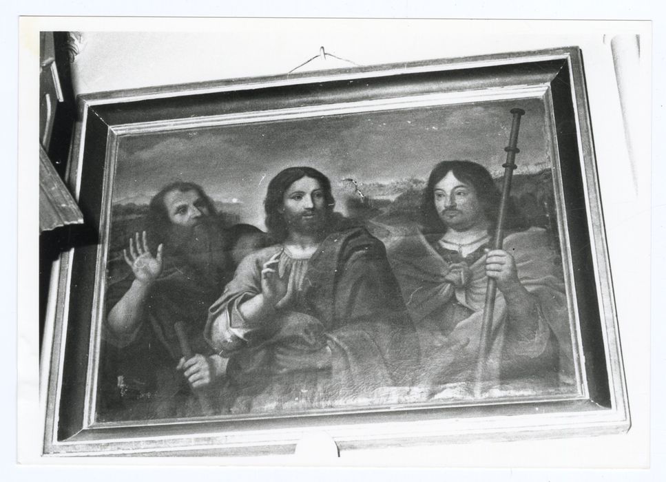 tableau : Jésus entre les pèlerins d'Emmaüs