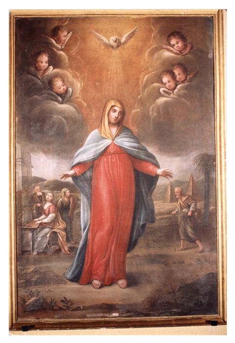 tableau : Marie, Saint Joseph en Egypte et Sainte Cécile