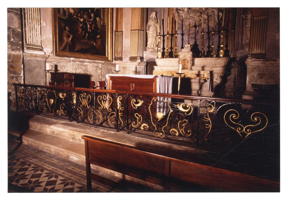 clôture de la chapelle de la Vierge (table de communion)