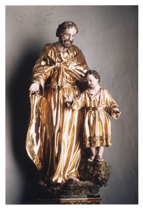 groupe sculpté : Saint Joseph et Jésus