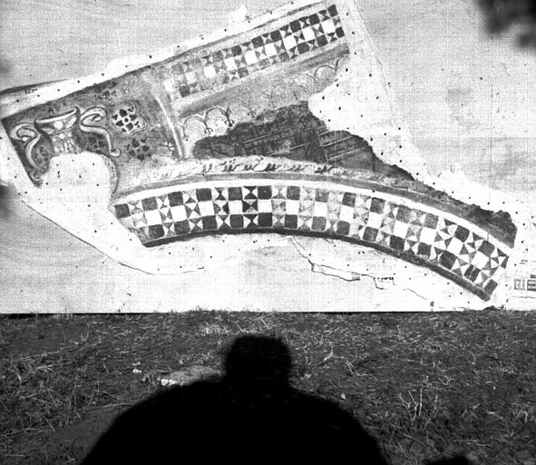 Fragment de peintures murales (avant repose)