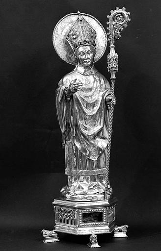 Statuette reliquaire de saint Martin en argent et argent doré (Carcassonne)