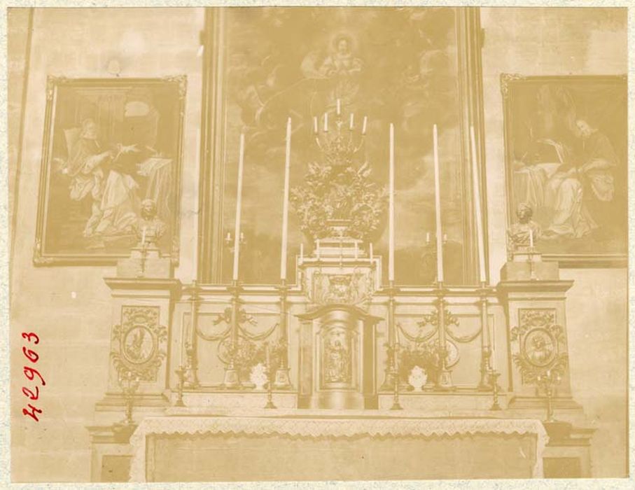 maître-autel, tabernacle, sculpture (gloire)