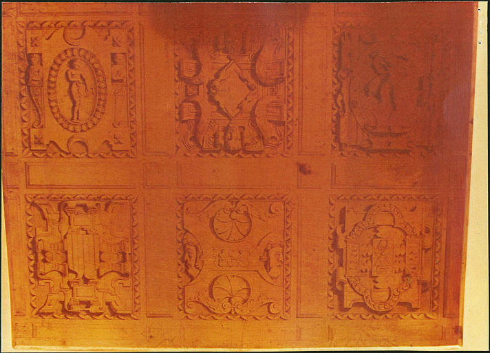 Plaque d'impression : Caissons de plafond de l'atelier de Terre-Neuve