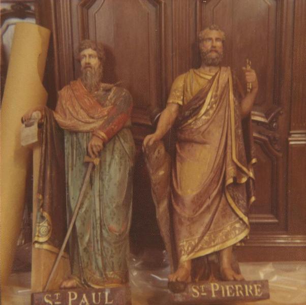 retable du maître-autel, statues : saint Pierre, saint Paul, vue générale