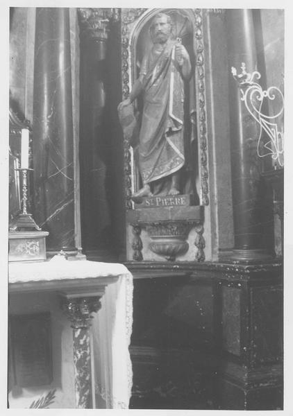 retable du maître-autel, statue : saint Pierre, vue générale