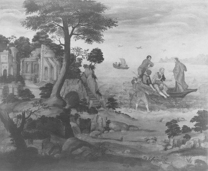 tableau, cadre : la Pêche miraculeuse, vue générale - © Ministère de la Culture (France), Médiathèque du patrimoine et de la photographie (objets mobiliers), tous droits réservés