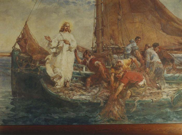 tableau : la Pêche miraculeuse, vue générale - © Ministère de la Culture (France), Médiathèque du patrimoine et de la photographie (objets mobiliers), tous droits réservés