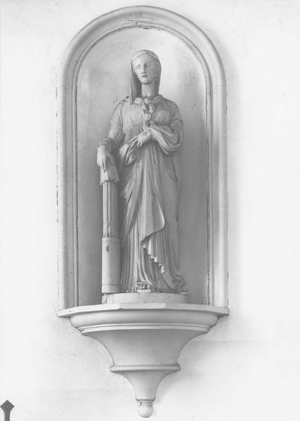 statue : Sainte Cécile, vue générale - © Ministère de la Culture (France), Médiathèque du patrimoine et de la photographie (objets mobiliers), tous droits réservés