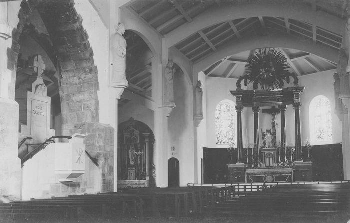 maître-autel, retable, tabernacle, dais d'autel (baldaquin), vue générale