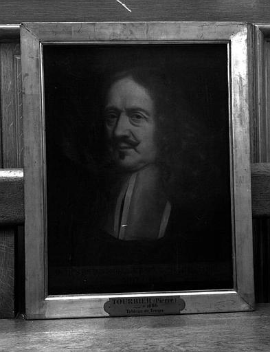 Peinture sur toile : Portrait de Pierre Tourbier, chirurgien ordinaire du roi et du parlement,  mort en 1686