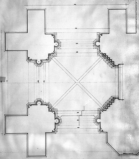 Plan du clocher-porche