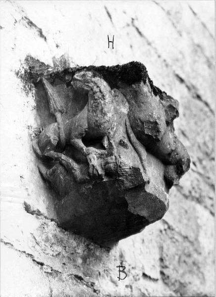 chapiteau : animaux foulant aux pieds un personnage - © Ministère de la Culture (France), Médiathèque du patrimoine et de la photographie (objets mobiliers), tous droits réservés
