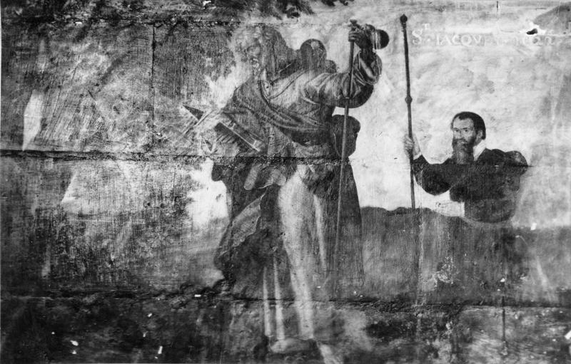 peinture monumentale : saint Jacques et Jacques de Marcirion, donateur