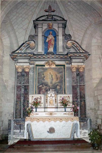 maître-autel, tabernacle et retable avec le tableau de la Transfiguration