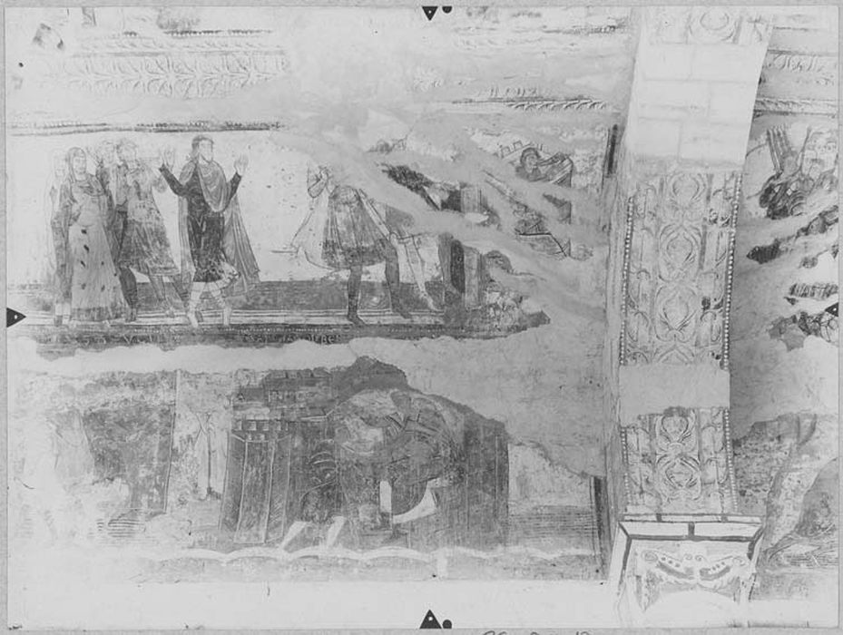 peintures murales : figures de saints, épisodes de vie de saint