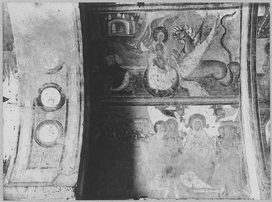 peintures murales : figures de saints, épisodes de vie de saint