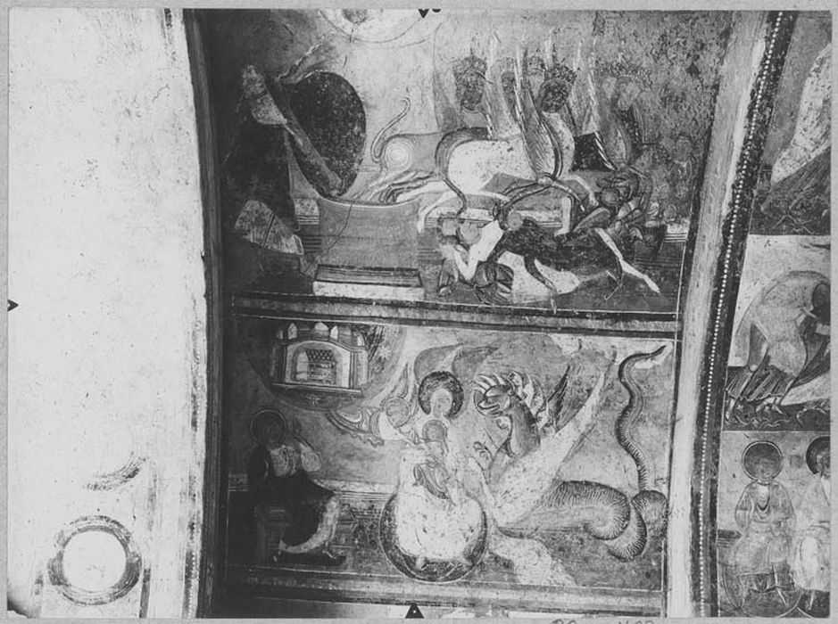 peintures murales : figures de saints, épisodes de vie de saint
