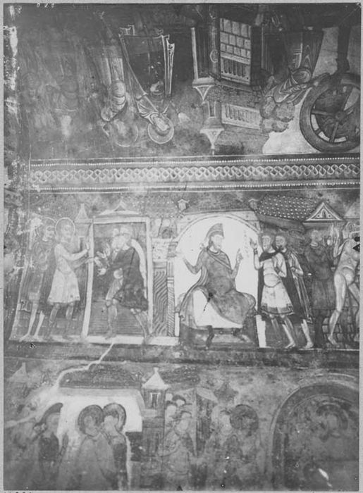 peintures murales : figures de saints, épisodes de vie de saint