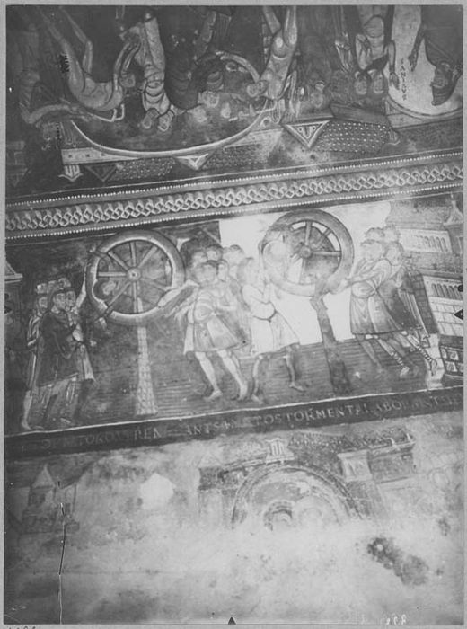 peintures murales : figures de saints, épisodes de vie de saint
