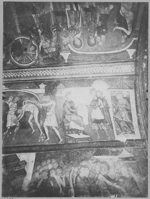 peintures murales : figures de saints, épisodes de vie de saint