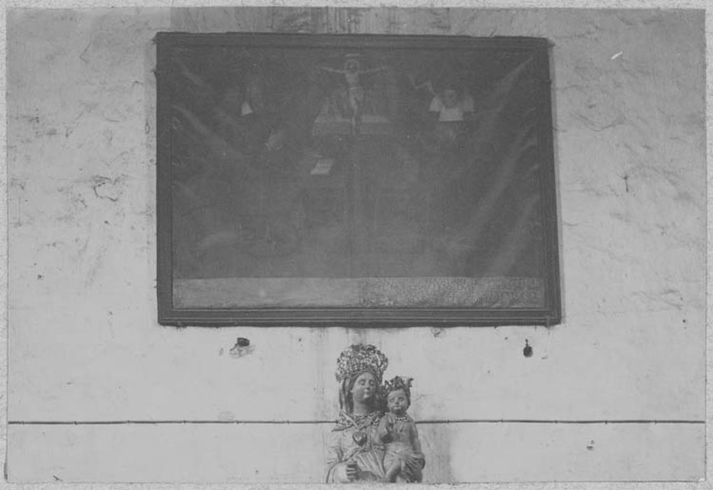 ex-voto, tableau : le crucifix vénéré par les donateurs, d'Antoinette Moriceau et N. _Adeneau