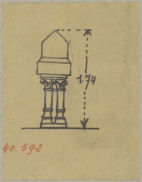 Plate-tombe (dessin : encre sur papier) - © Ministère de la Culture (France), Médiathèque du patrimoine et de la photographie, diffusion GrandPalaisRmn Photo