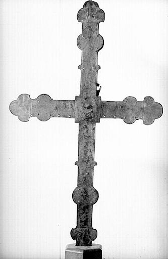 Croix processionnelle en cuivre doré (revers)