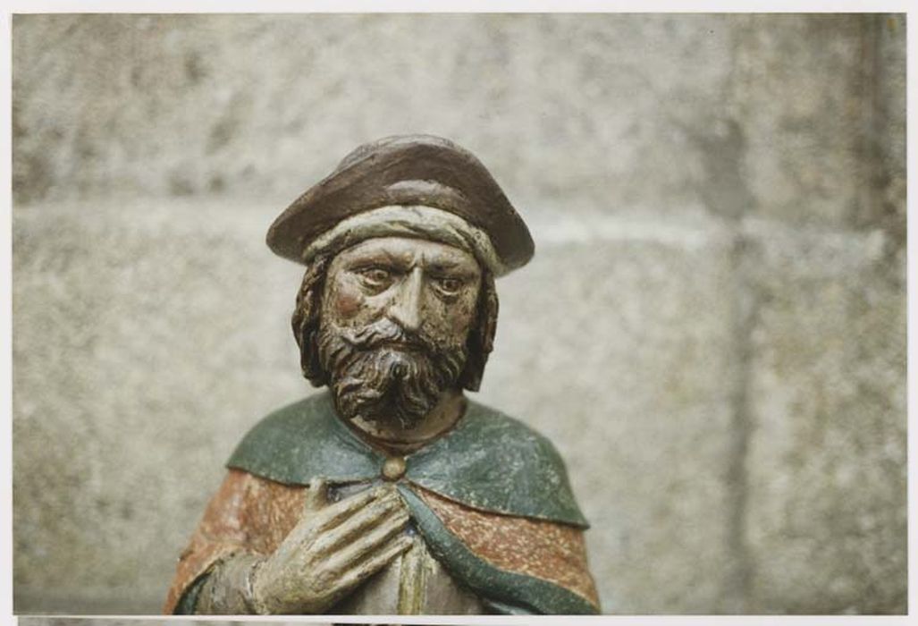 statuette : saint Roch, détail