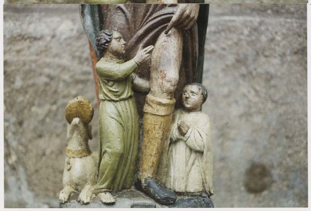 statuette : saint Roch, détail