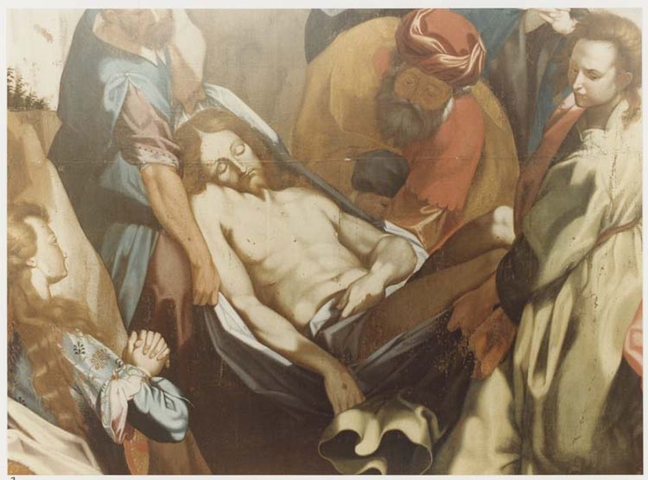 tableau : le Portement du Christ mort, vue partielle