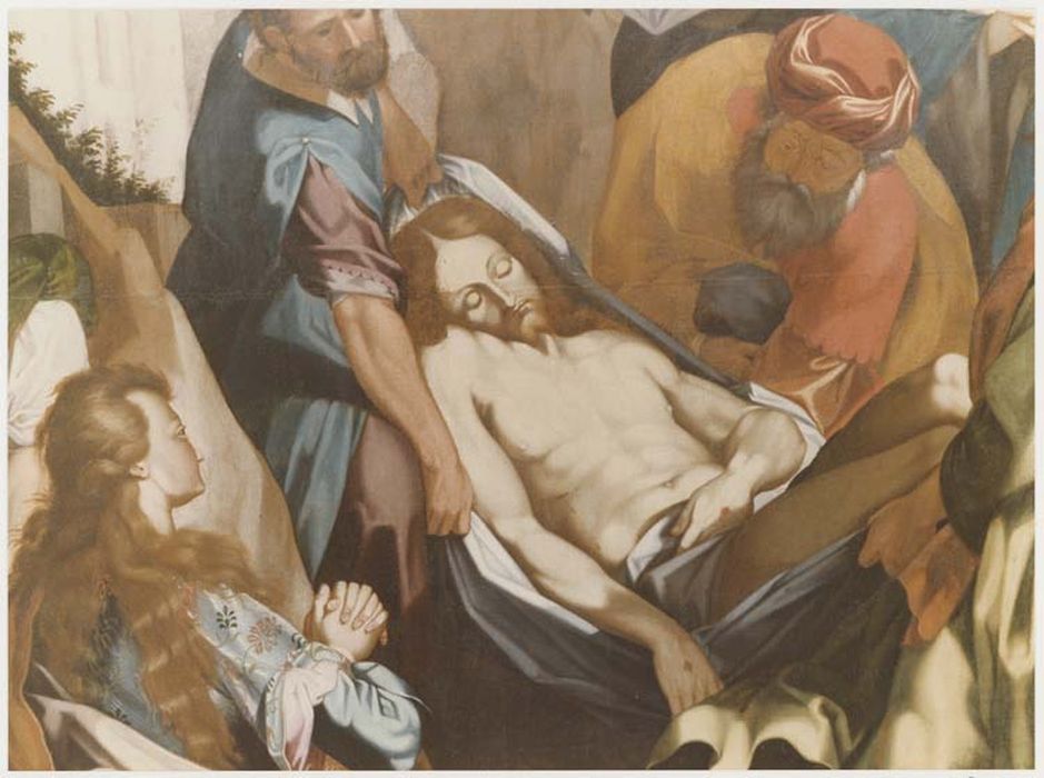 tableau : le Portement du Christ mort, vue partielle