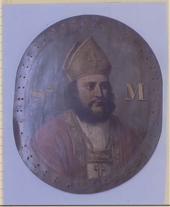 panonceaux de la confrérie de saint Aurélien : saint Martial