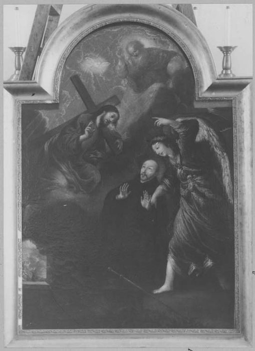 tableau, cadre : l'Apparition du Christ à saint Ignace de Loyola