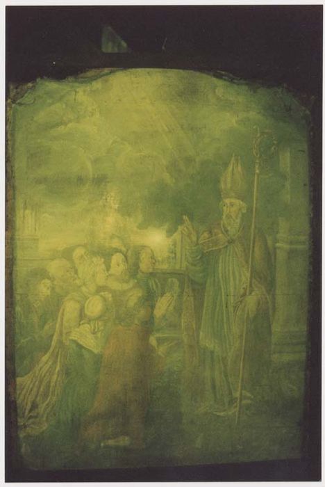 tableau et cadre : saint Auvent, photo U.V.