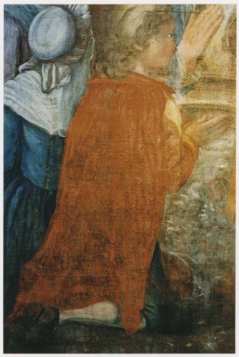 tableau et cadre : saint Auvent, détail
