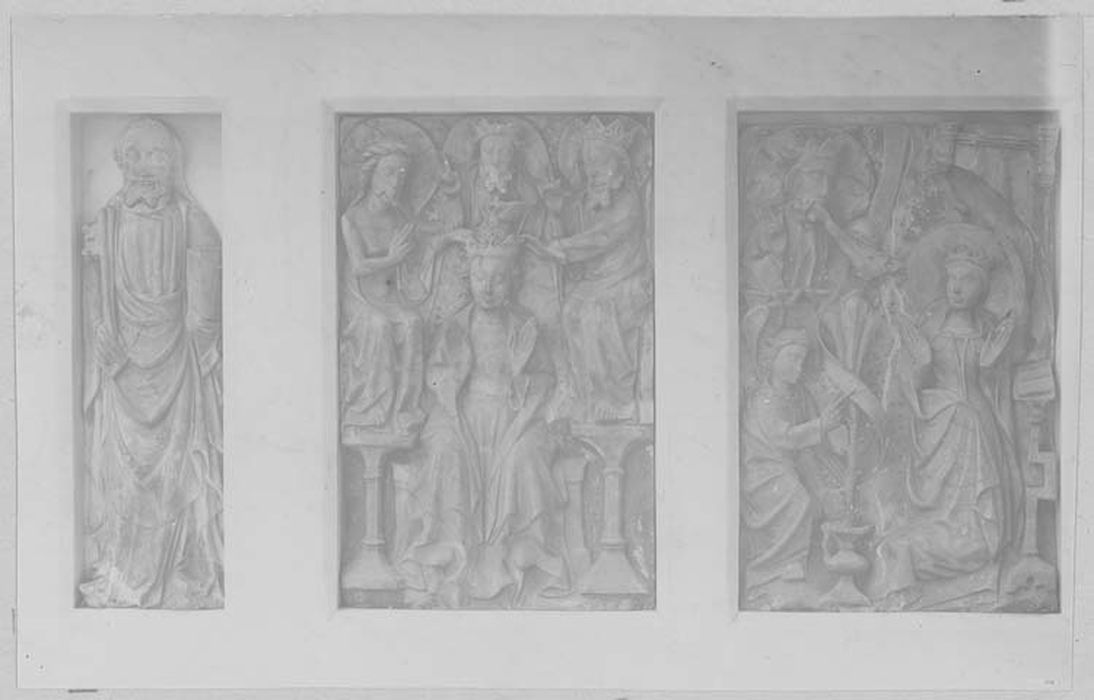 retable, bas relief partie gauche